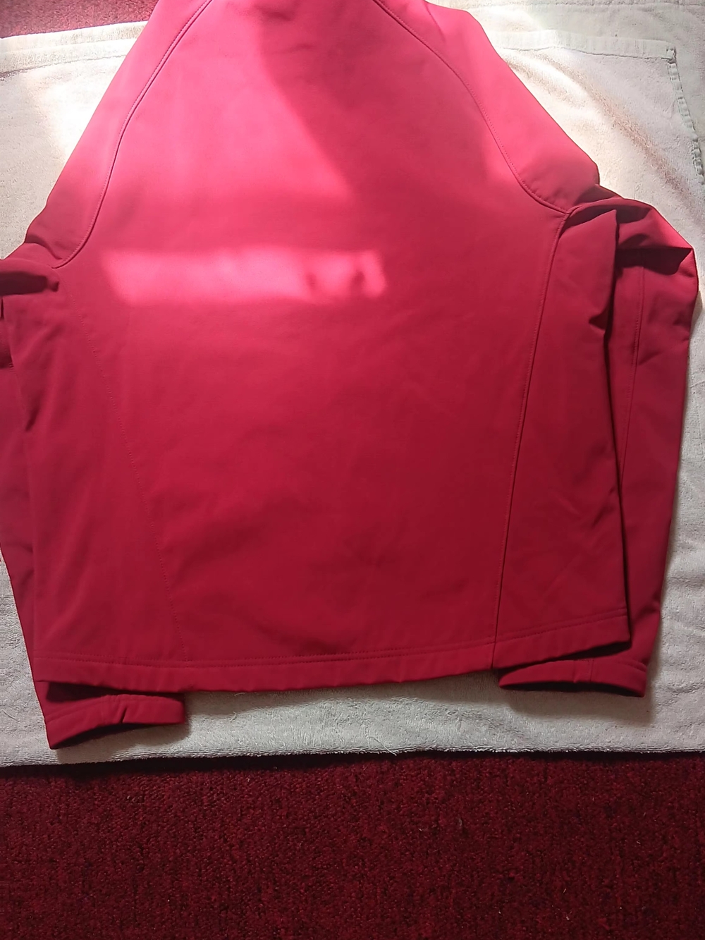 Lands' End Girls Bright Pink Softshell Jacket with Chest Pocket - Picture 4 of 4